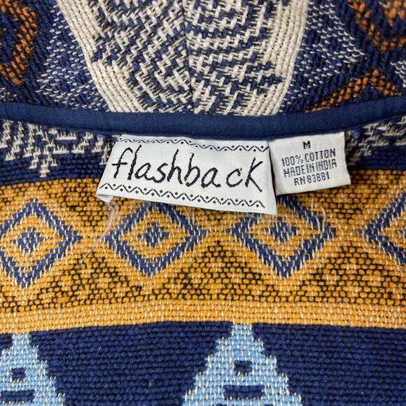 Flashback Southwestern Aztec Woven Cotton Jacket Women’s M Button Front Coat - Picture 7 of 9